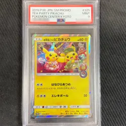 PSA 9 Tea Party Pikachu Promo 325/SM-P Limited Edition Pokemon Card Japanese TCG - Image 1