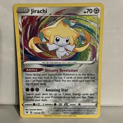 JIRACHI 119/185 | Vivid Voltage | Rainbow Holo Foil Amazing Rare | Pokemon - Image 1