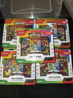 Lot Of 5 ✅ Pokemon TCG First Partner Illustration Collection Series 1 New Sealed - Image 1