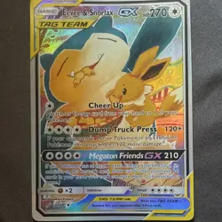 The Pokemon Company Eevee & Snorlax GX SM169 Promo Full Art Holo 270 HP English - Image 1