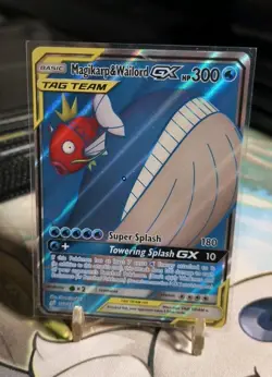 Magikarp & Wailord GX TAG TEAM Full Art Holo SM-Team Up 160/181 English 2019 - Image 1