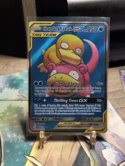 The Pokemon Company Slowpoke & Psyduck GX TAG TEAM Full Art Holo 217/236 Eng - Image 1