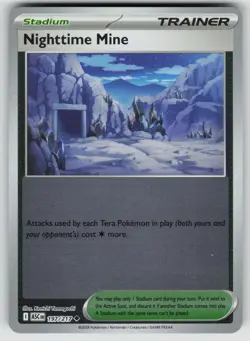 NIGHTTIME MINE 197/217 UNCOMMON ASCENDED HEROES POKEMON REVERSE HOLO NEAR MINT - Image 1
