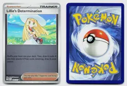 LILLIE'S DETERMINATION ASCENDED HEROES 192/217 NM UC POKEMON REVERSE HOLO - Image 1
