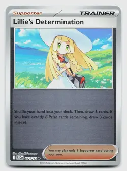 LILLIE'S DETERMINATION ASCENDED HEROES 192/217 NM UC POKEMON REVERSE HOLO - Image 2