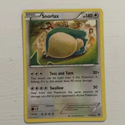 Pokemon Snorlax Fates Collide Rare Regular 77/124 Basic 140 HP - Image 1