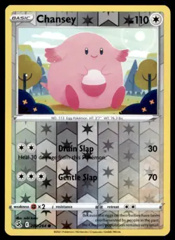 Chansey 202/264 Common Fusion Strike Pokemon Reverse Holo Near Mint - Image 1