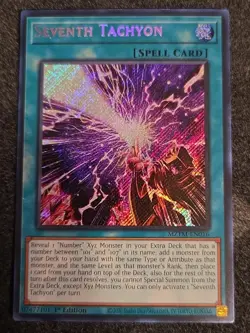 Seventh Tachyon MZTM-EN016 Secret Rare 1st Edition LP Yugioh - Image 1