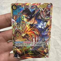 One Piece Sabo OP13-120 Carrying On His Will Secret Rare Foil 7000 Power Blocker - Image 1