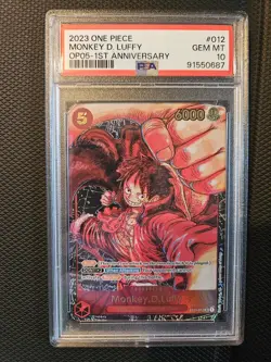 2023 One Piece Japan Monkey D Luffy ST01-012 - PSA 10 - 1st Anniversary - Image 1