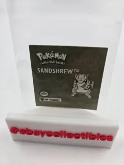 Carte Pokemon SANDSHREW R07 GOLD English Card Artbox 1999 STICKER - Image 2