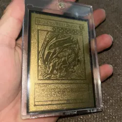 YUGIOH TCG Blue-eyes white dragon CUSTOM COLLECTIBLE GOLD METAL CARD - Image 2