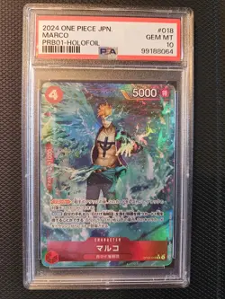 PSA 10Marco OP02-018 R PRB01 Premium Booster The Best ONE PIECE Card Japanese - Image 1