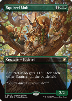 Squirrel Mob (Borderless) [Bloomburrow Commander] Magic MTG - Image 1