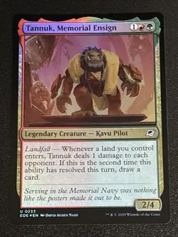 MTG Edge of Eternities Tannuk, Memorial Ensign Foil 0233 NM - Image 1