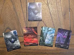 Borderless Edge Of Eternities Basic Lands 4 Regular And 1 Foil - Image 1