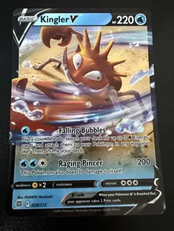 Kingler V 028/172 SWSH09: Brilliant Stars Ultra Rare Pokemon Card - Image 1