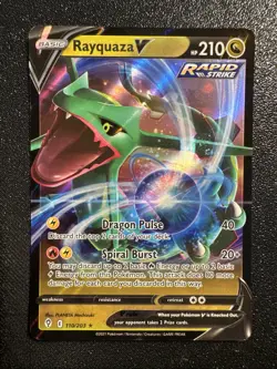 Pokemon TCG Rayquaza V Evolving Skies 110/203 Holo Ultra Rare NM - Image 1