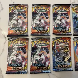 Pokemon Cosmic Eclipse Booster Packs x10 Full Art Set New Factory Sealed 820650805899 - Image 3