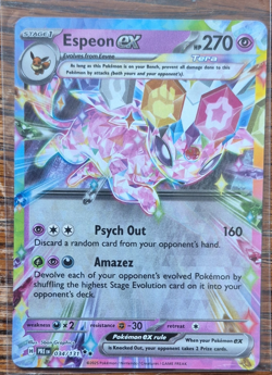 Pokemon Espeon ex 034/131 Sv: Prismatic Evolutions Holo Double Rare 270 HP - Image 1
