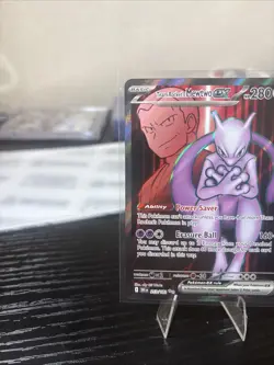 Team Rockets Mewtwo EX 213/182 Ultra Rare Destined Rivals Pokemon TCG NM - Image 2