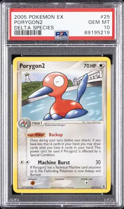 2005 POKEMON EX DELTA SPECIES #25 PORYGON2 PSA 10 - Image 1