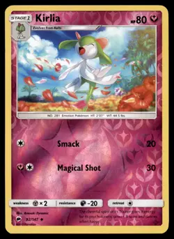 Kirlia 92/147 Uncommon Burning Shadows Reverse Holo Lightly Played - Image 1