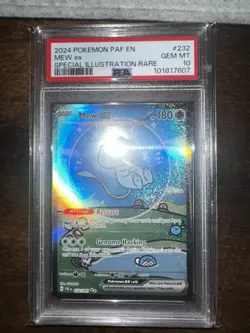Mew ex Pokemon Paldean Fates 232 Special Illustration Rare SIR Bubble Mew PSA 10 - Image 1