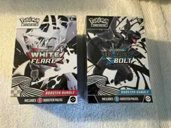 Pokemon Scarlet & Violet Black Bolt + White Flare Booster Bundle 2 Boxes 6 Packs - Image 1