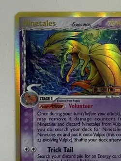 Pokemon TCG Ninetales Delta Species 8/101 Dragon Frontiers Reverse Holo Stamp - Image 2