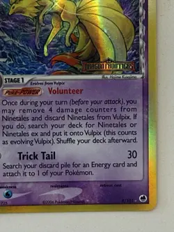 Pokemon TCG Ninetales Delta Species 8/101 Dragon Frontiers Reverse Holo Stamp - Image 4