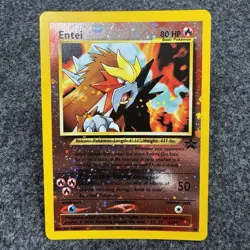Entei 34 Black Star Reverse Holo Rare Promo Pokemon Card Swirl - Image 1