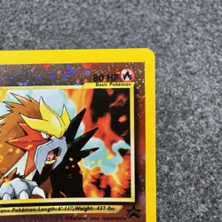 Entei 34 Black Star Reverse Holo Rare Promo Pokemon Card Swirl - Image 3