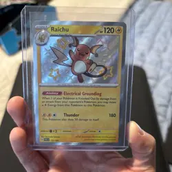 Pokemon TCG: Paldean Fates (132/091) Raichu Baby Shiny Holo Rare (NM) - Image 3