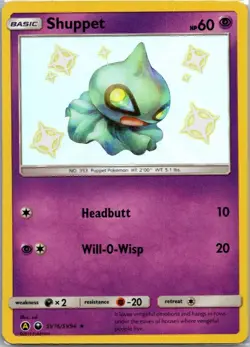 Shuppet SV16/SV94 Shiny Rare Hidden Fates Shiny Vault Pokemon Holo Near Mint - Image 1