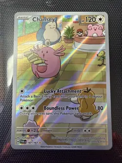 Pokemon Chansey 187/167 Twilight Masquerade Illustration Rare Holo - Image 1