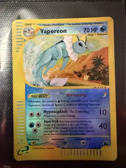 Pokemon Vaporeon Skyridge Rare 33/144 Regular Stage 1 70 HP 2003 Card - Image 1