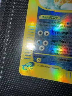 Pokemon Vaporeon Skyridge Rare 33/144 Regular Stage 1 70 HP 2003 Card - Image 4