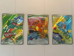 Pokemon First Partner Illustration Collection Series 1 Kanto Gen 1 Starters Set - Image 1