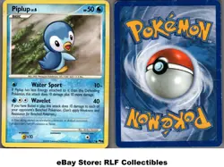 2009 Pokemon, Pop Series 9, #16/17 Piplup Lv. 6, Common - Image 1