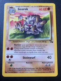 Graveler Georok 37/62 Pokemon Fossil Unlimited GERMAN LP - Image 1