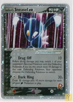 Rocket's Sneasel ex 103/109 Holo EX Rare Team Rocket Returns Pokemon MP - Image 1
