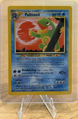 Politoed - Rare Unlimited 27/75 Neo Discovery 100 HP English - Pokemon TCG - Image 1