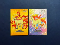 Pokemon Pocket Book Set Ponyta Rapidash Cracked Ice Holo 2 Card Set - Image 1