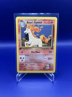 Pokemon TCG Blaine's Rapidash 33/132 1st Edition Gym Challenge English LP - Image 1