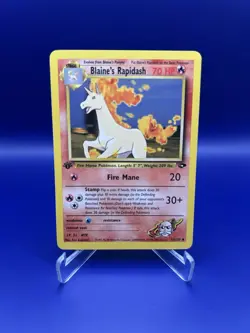 Pokemon TCG Blaine's Rapidash 33/132 1st Edition Gym Challenge English LP - Image 2