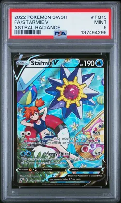 Misty Starmie V #TG13 Pokemon Sword & Shield Astral Radiance PSA 9 - Image 1