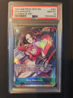 PSA 10 Boa Hancock Alt Art OP07-051 SR One Piece 500 Years in the Future EN - Image 1