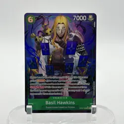 One Piece Basil Hawkins OP07-029 SR Parallel Foil - 500 Years in the Future NM - Image 1