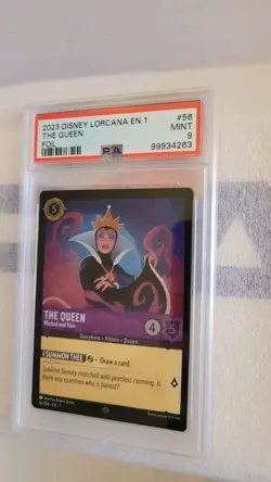 2023 Disney Lorcana - The First Chapter Foil Queen Wicked and Vain PSA 9 MINT - Image 1